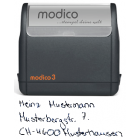 3-Zeilen Handschrift-Stempel schwarz